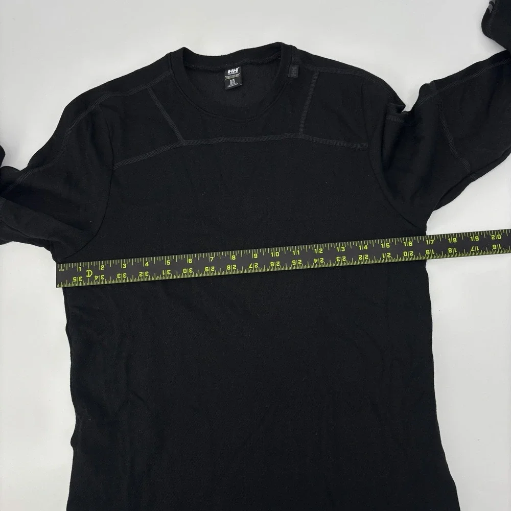 Helly Hansen‎ Lifa Merino Wool Crew Neck Mens Small Base Layer Shirt Black